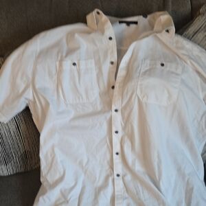 Men's White Button-Up Shirt